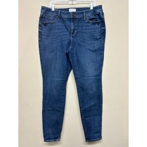 Lane Bryant‎ Signature Fit Mid Rise Skinny Jeans 16L Medium Wash Stretch